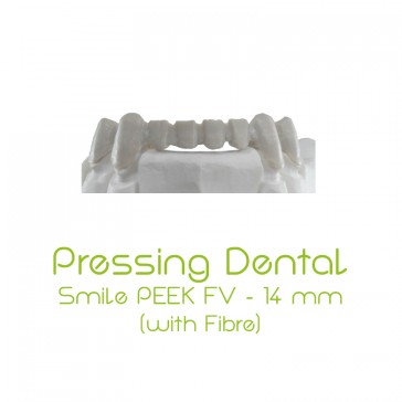 Composite-Disc Pressing Dental Smile PEEK-FV 14mm - Beige
