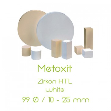 Metoxit Zirkon HTL - 99 Ø  /  10 - 25mm - white